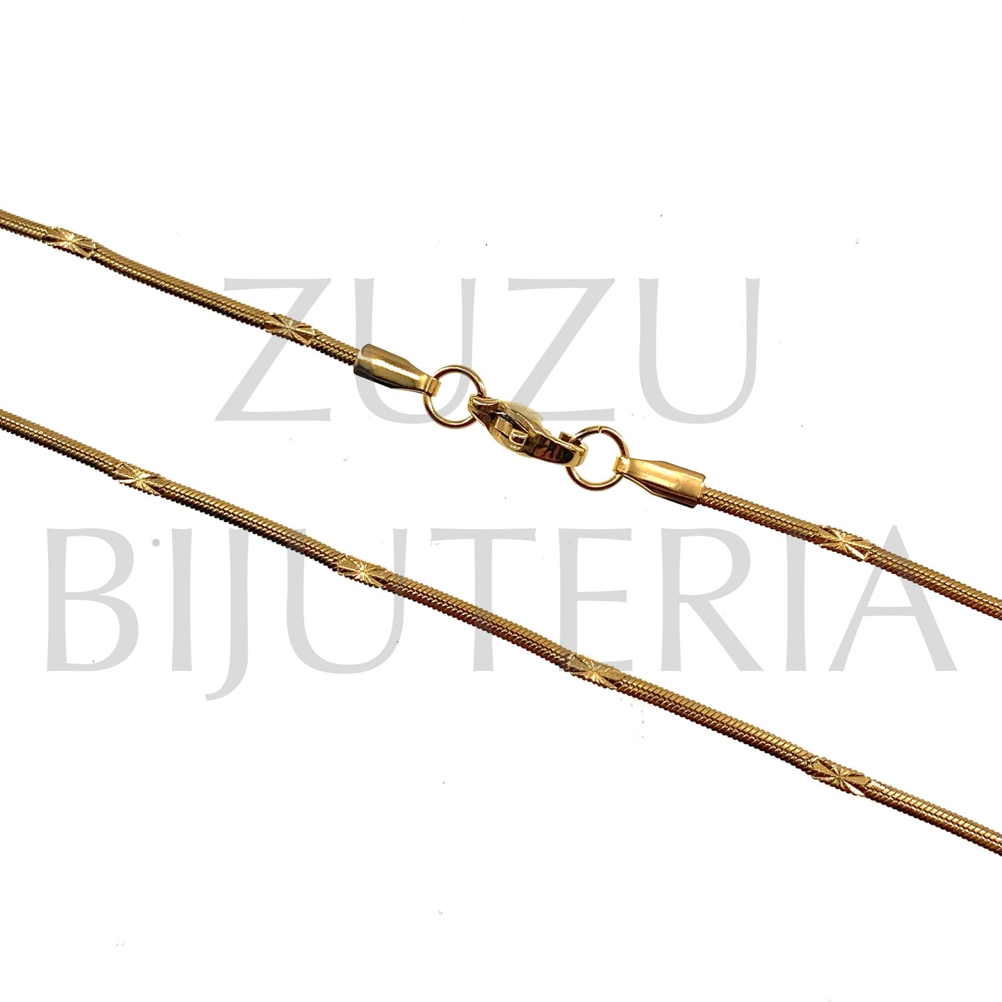 Fio Pronto Dourado com Detalhes 2mm (45cm) - Aço Inox