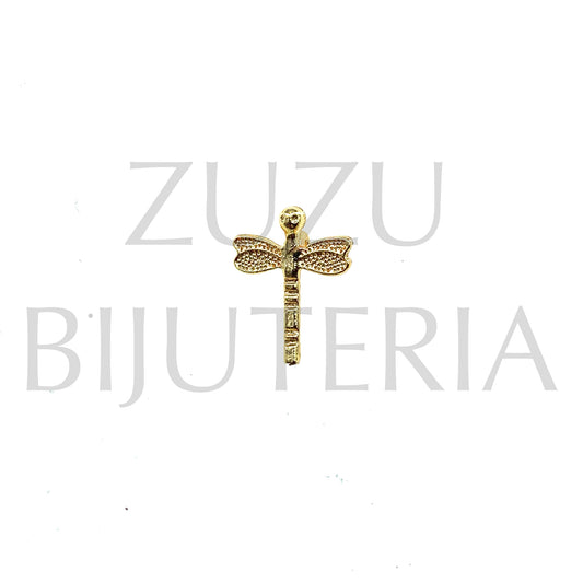 Pendente Libélula Dourado 15mm x 12mm - Cobre