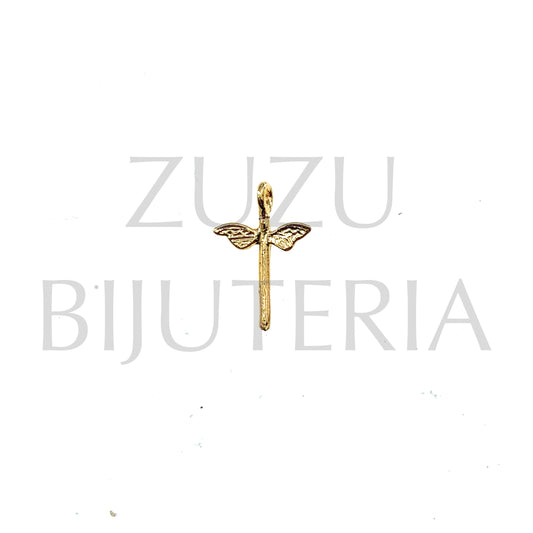 Pendente Libélula Dourado 17mm x 11mm - Cobre