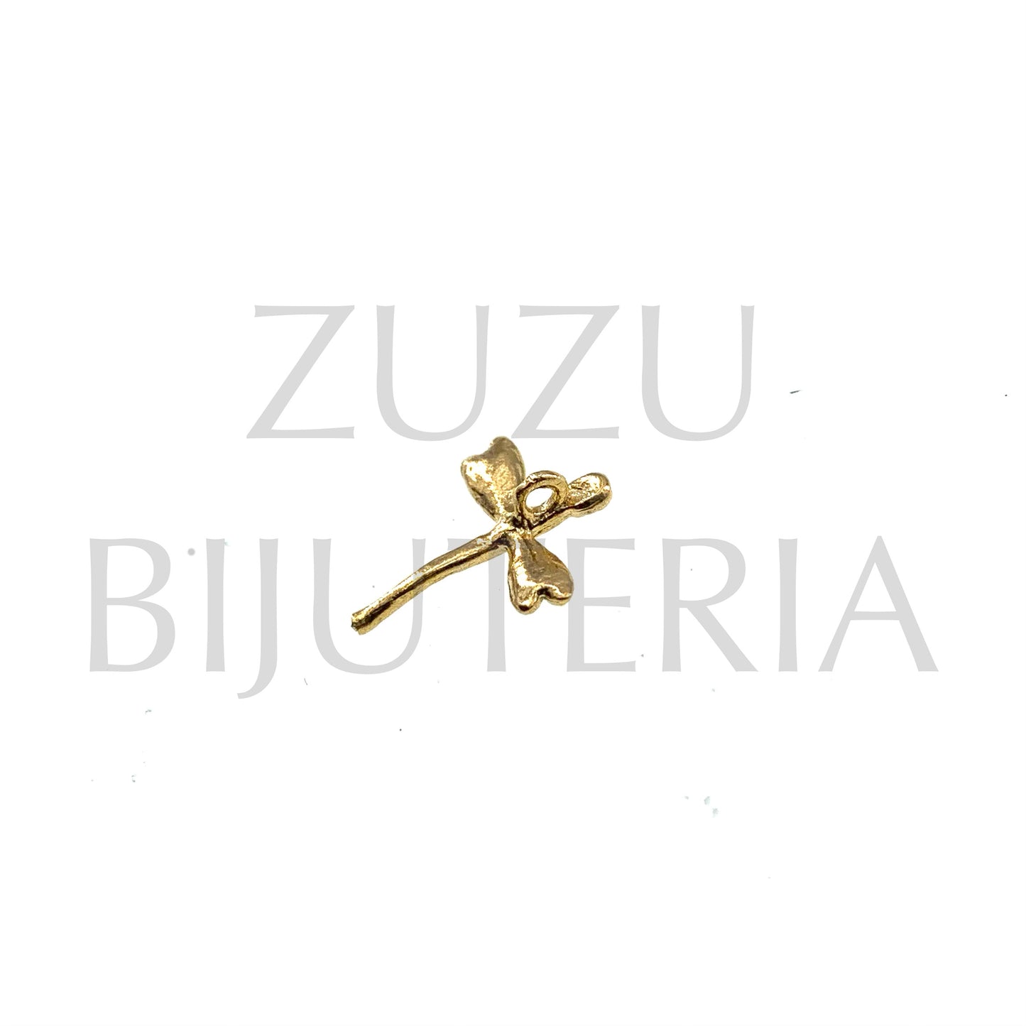 Pendente Libélula Dourado 12mm x 11mm - Cobre