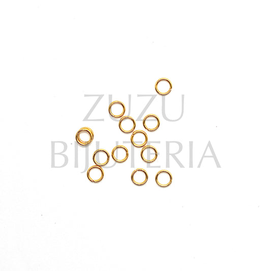 Golden Rings 4mm x 0.6mm (20 pieces) - Stainless Steel