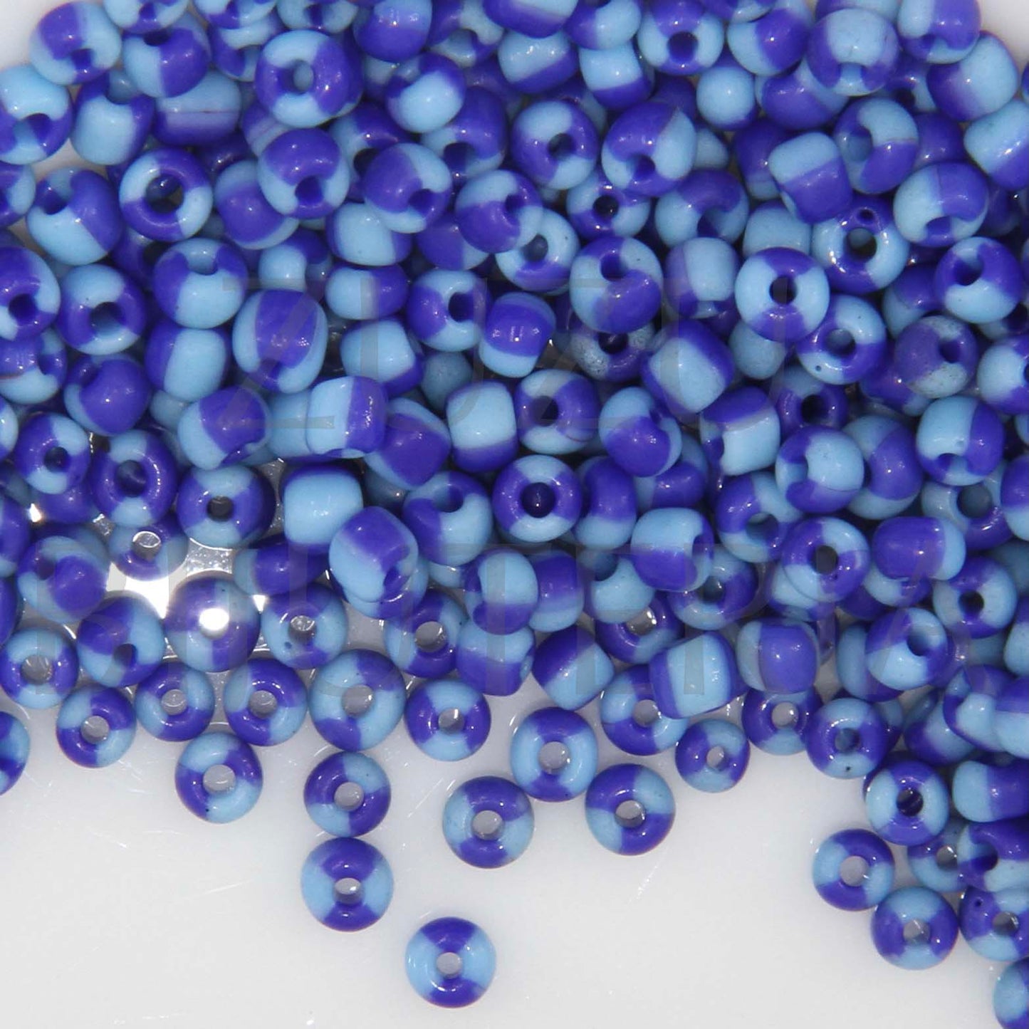 Missangas 3mm Azul Escuro/Azul - Pacote de 25g