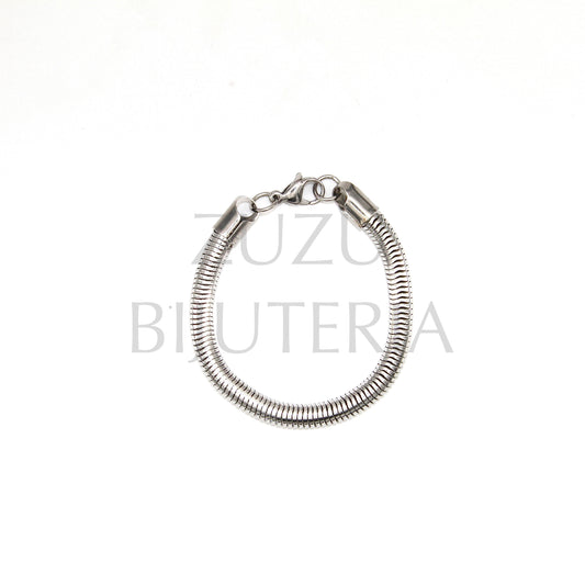 Pulseira Prateado 6mm (18cm) - Aço Inox