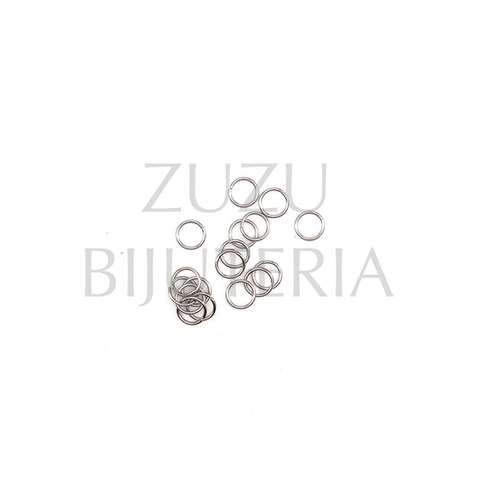Silver Ring 6mm x 0.7mm (50 pieces) - Stainless Steel