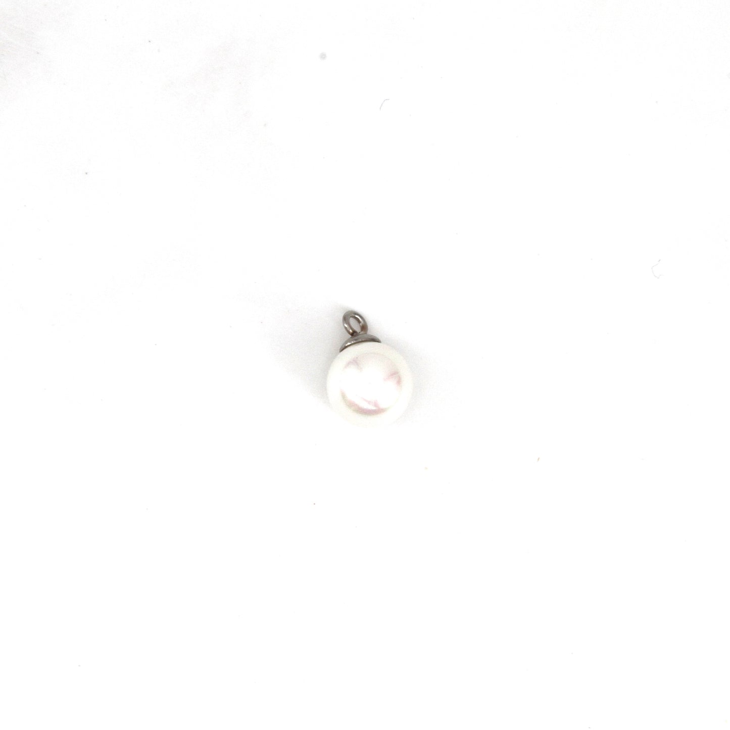 6mm Pearl Pendant - Stainless Steel