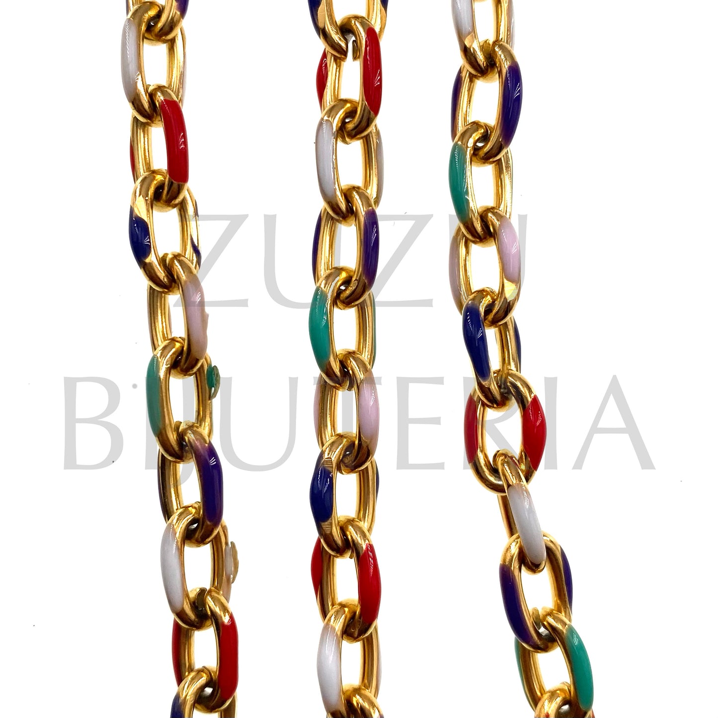 Golden Oval Chain 11mm x 7mm Mixed - Stainless Steel