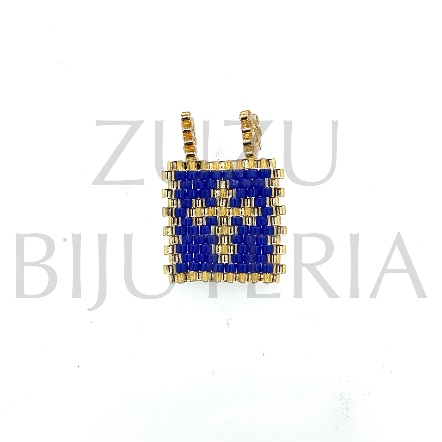 Pendente Missangas Cruz 23mm x 16mm