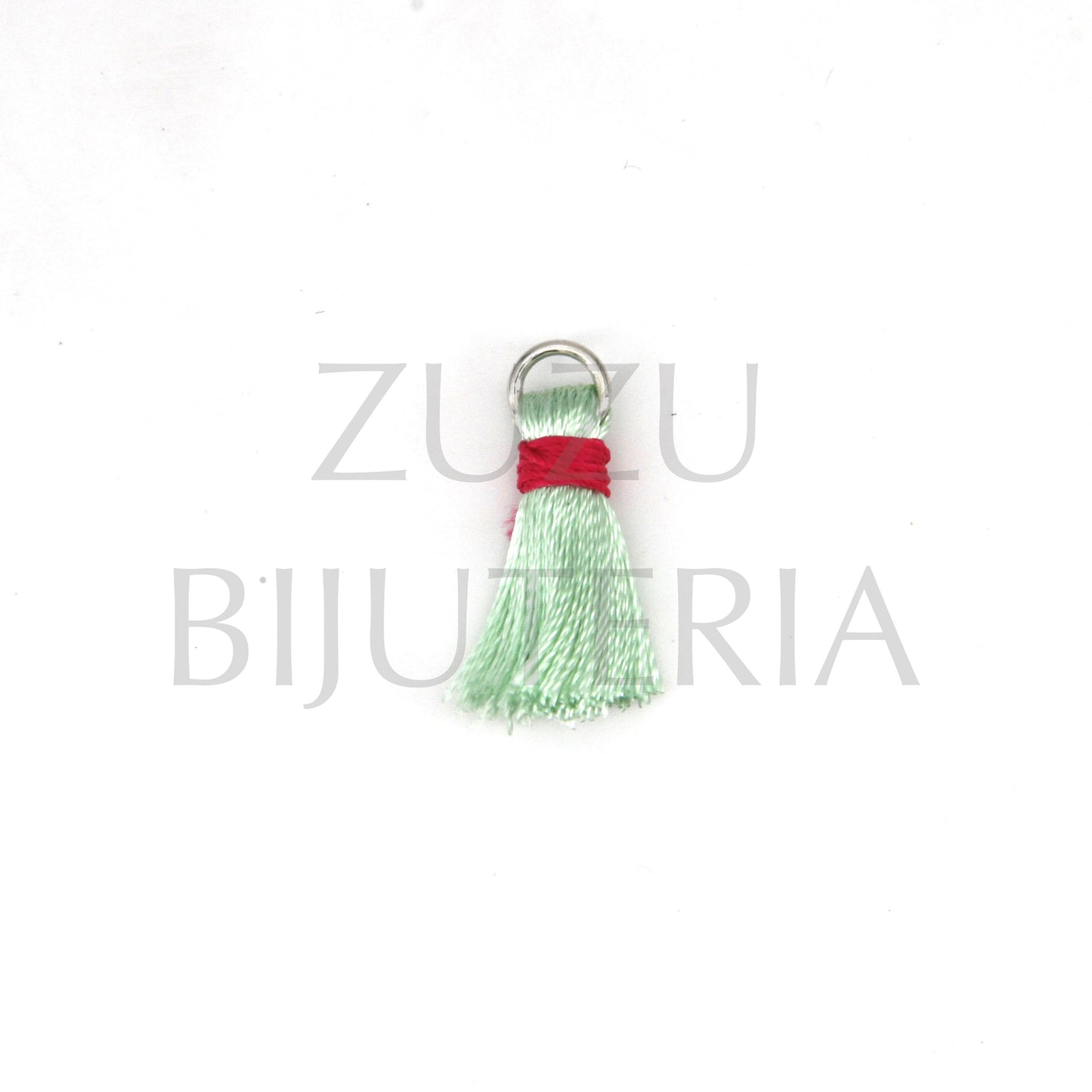 Borla/Franja Verde Menta/Rosa 22mm x 12mm