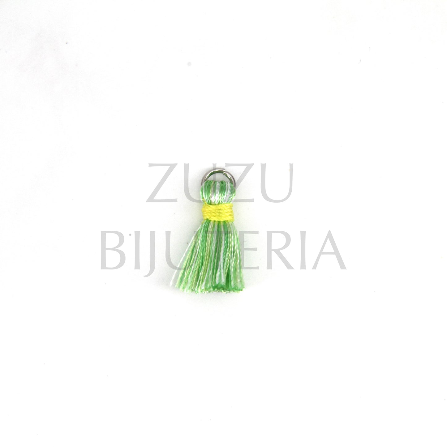 Borla/Franja Verde Misturado/Amarelo 22mm x 12mm