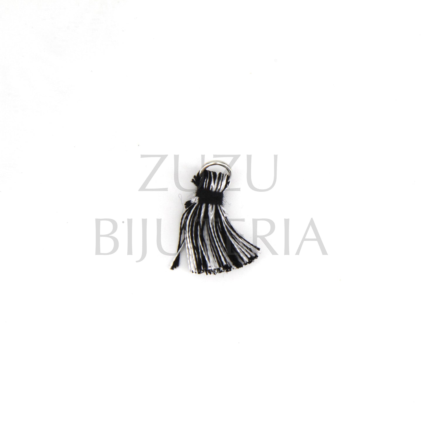 Tassel/Fringe Black/White 22mm x 12mm