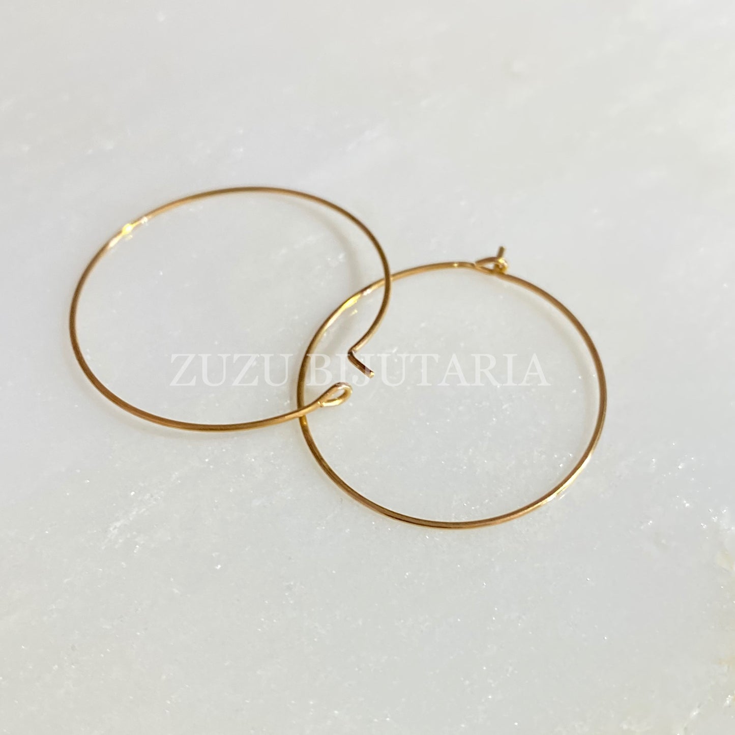 Thin Hoop Earrings 1mm