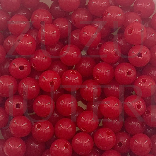 8mm Acrylic Bead (100 pieces) - Red