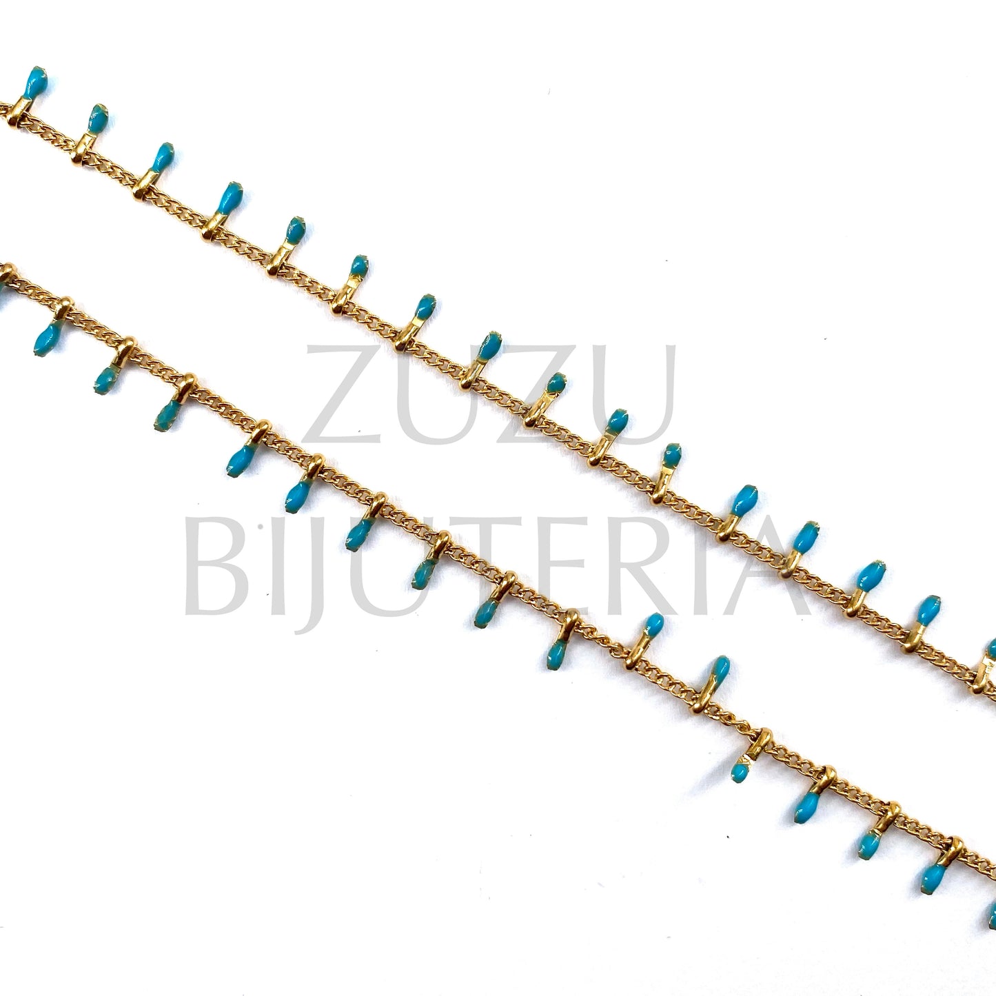 Chain with Details 1.5mm Blue - Stainless Steel