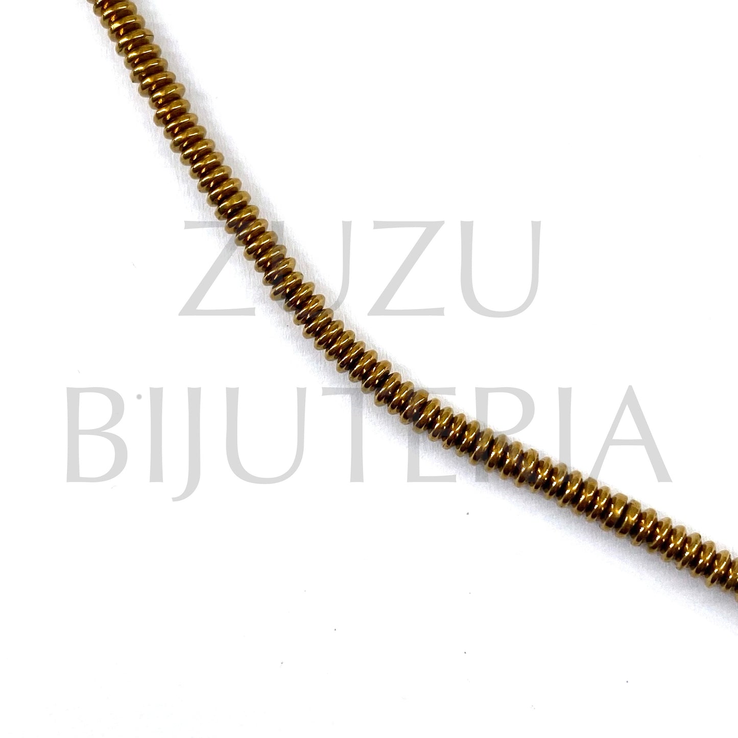 Conta Disco Hematitas Dourado 4.5mmx 1.2mm (30 peças)