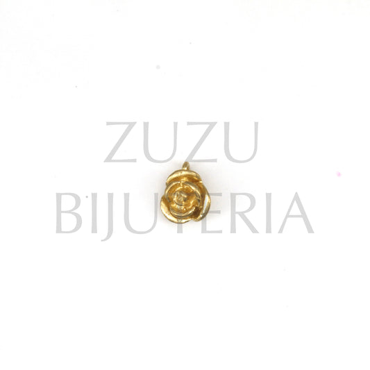 Pendente Folha Dourado 8mm - Cobre