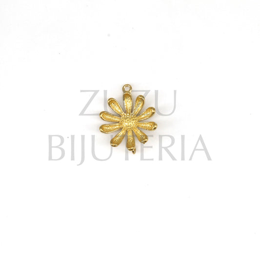 Pendente Flor Dourado 15mm - Cobre