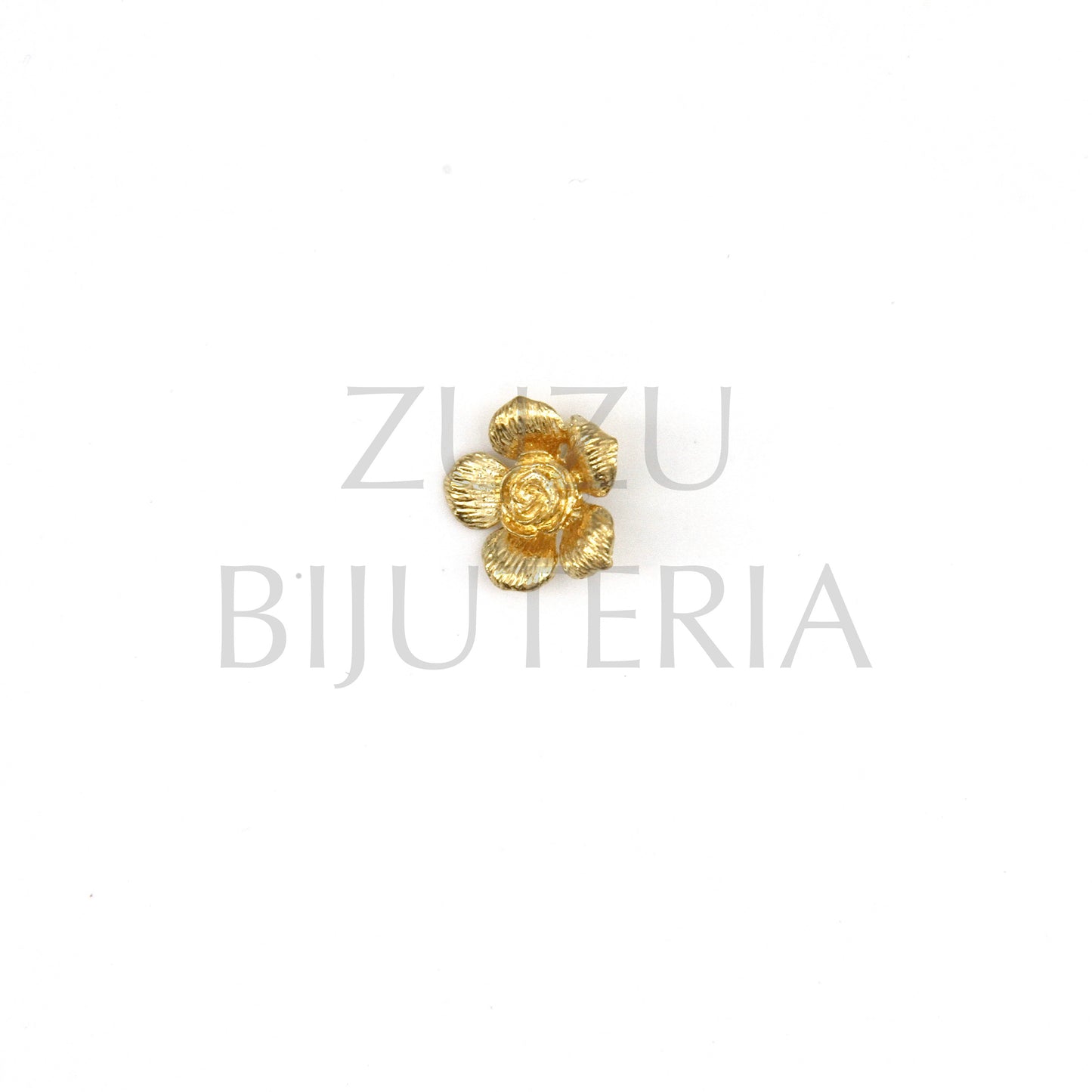 Pendente Flor Dourado 12mm - Cobre