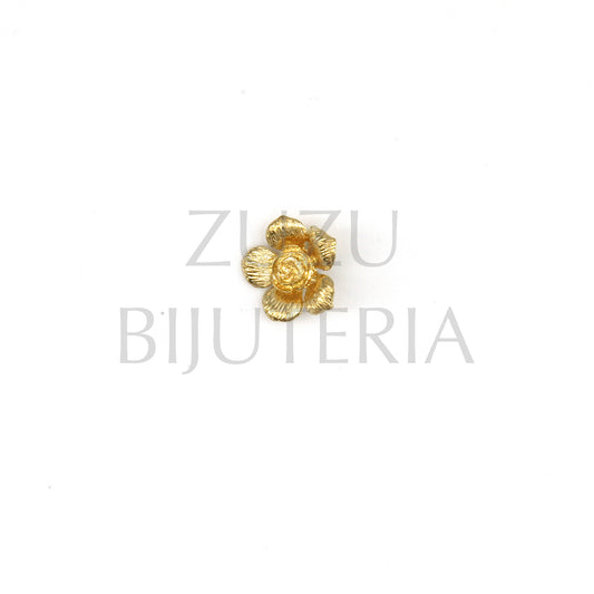 Pendente Flor Dourado 12mm - Cobre