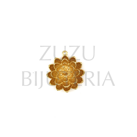 Pendente Flor Dourado 17mm - Cobre