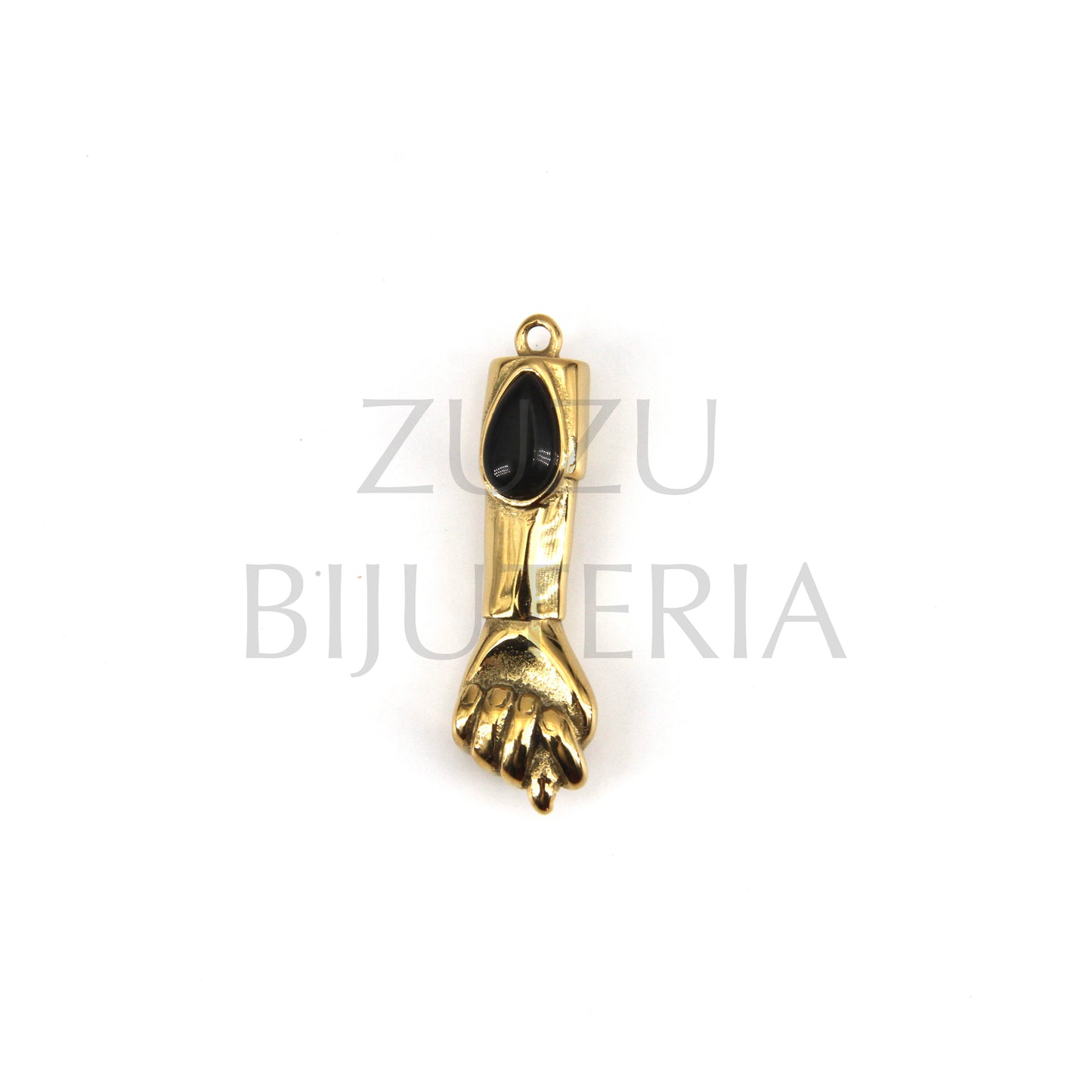 Golden Figa Pendant 39.5mm x 12mm - Stainless Steel