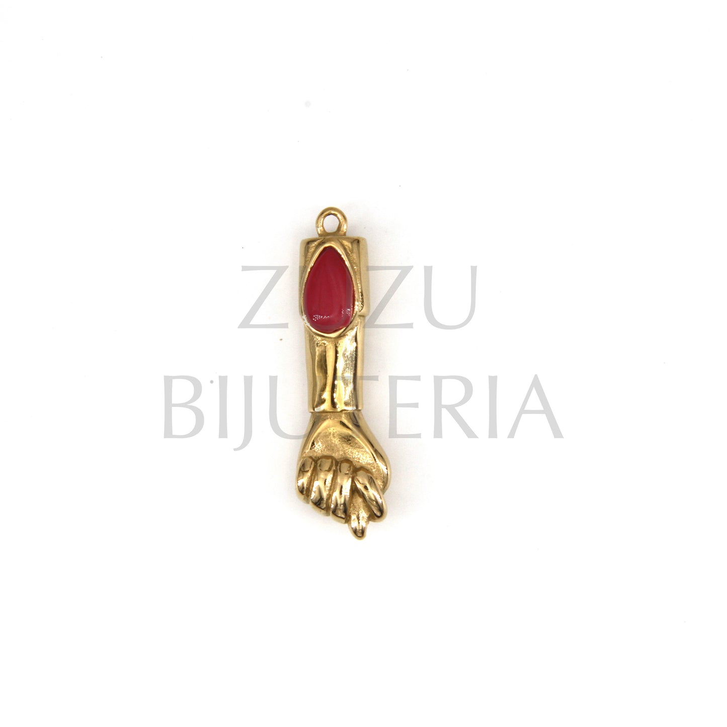 Golden Figa Pendant 39.5mm x 12mm - Stainless Steel