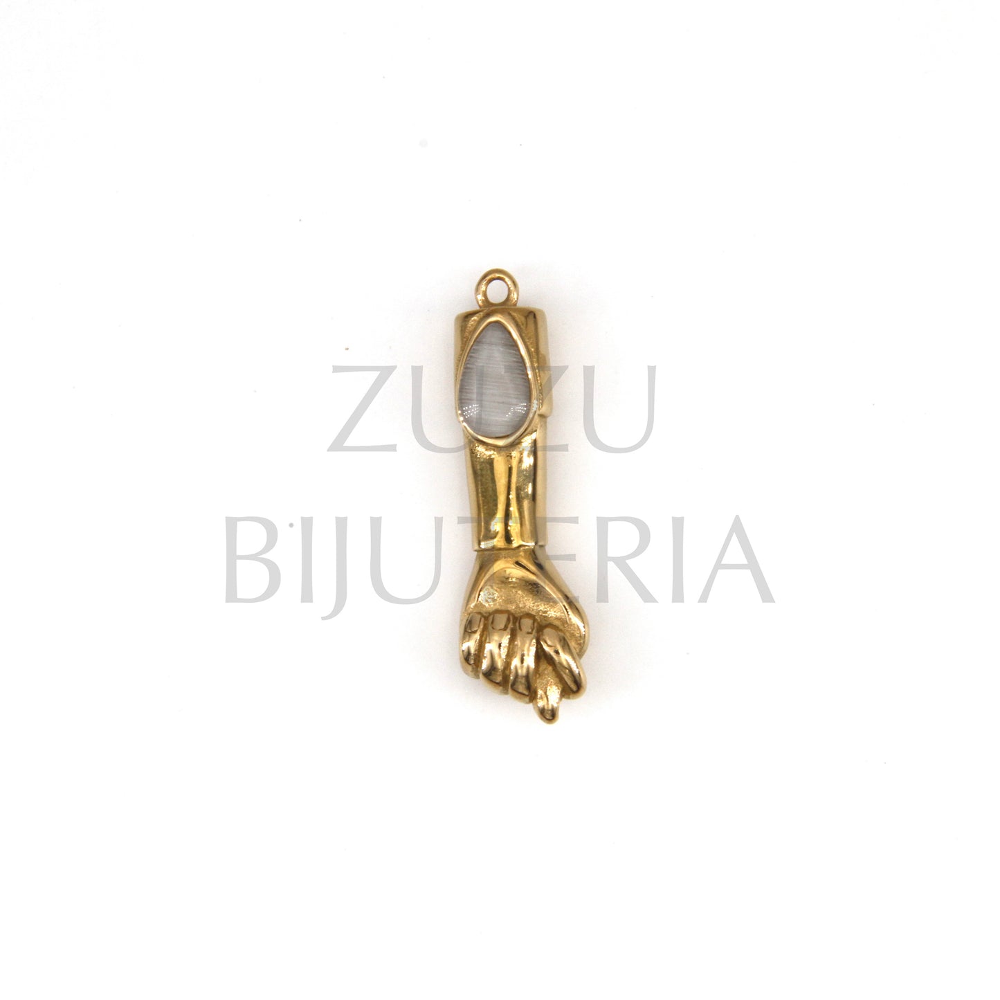 Golden Figa Pendant 39.5mm x 12mm - Stainless Steel