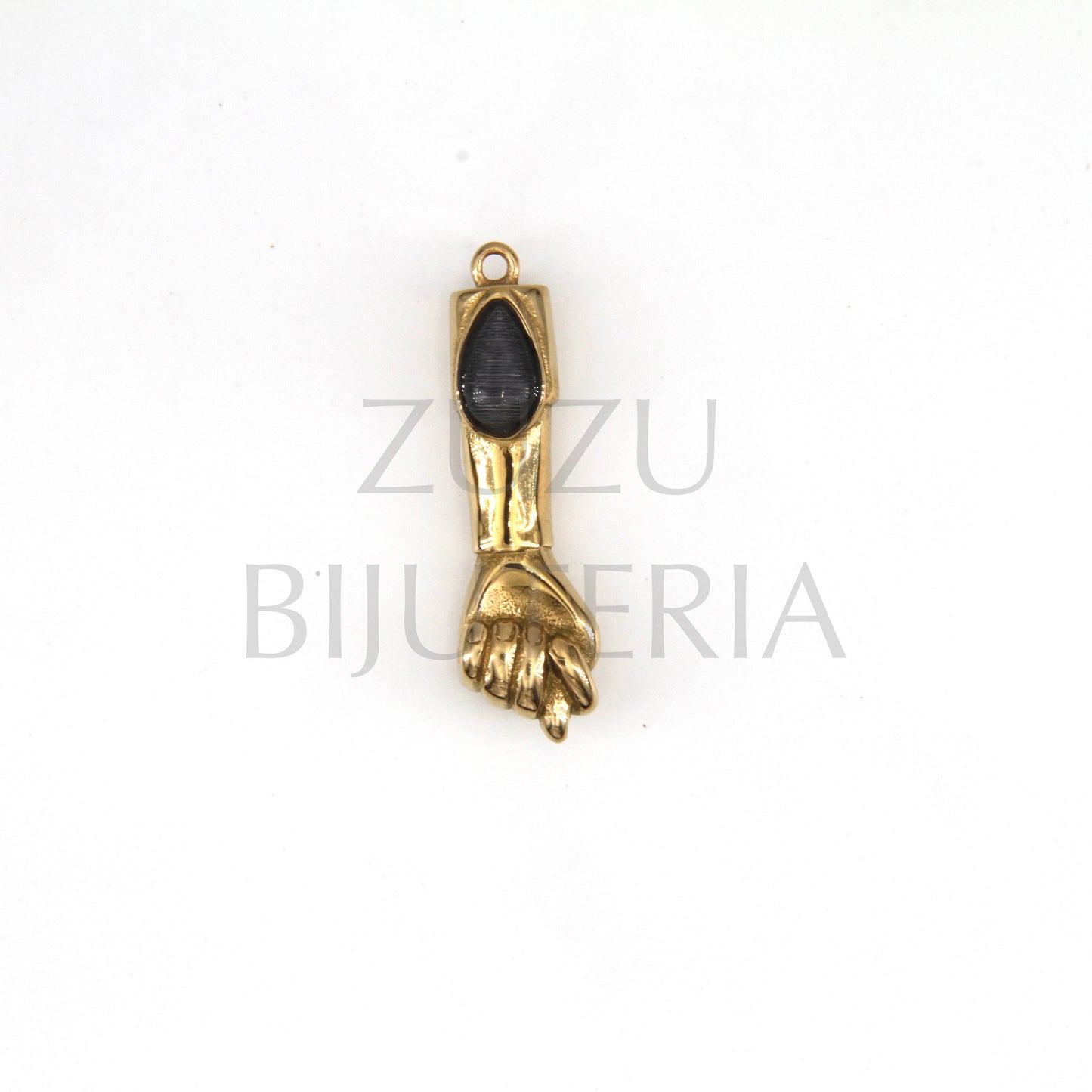 Golden Figa Pendant 39.5mm x 12mm - Stainless Steel