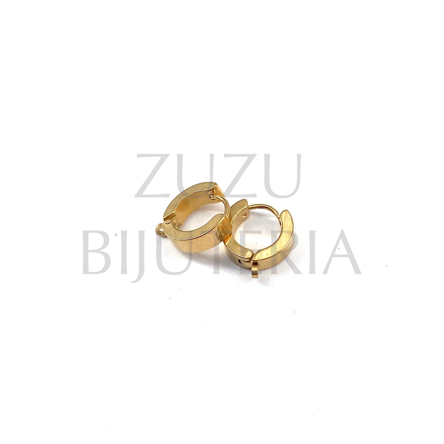 Base Brinco Dourado 14mm - Aço Inox