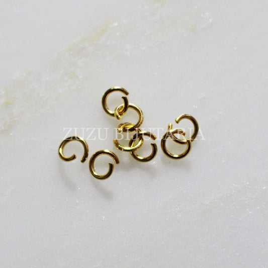 4mm Golden Rings (20 pieces) - Stainless Steel