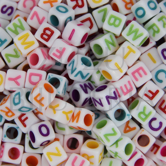 Colored Letter Cubes (Pack 100) 6mm