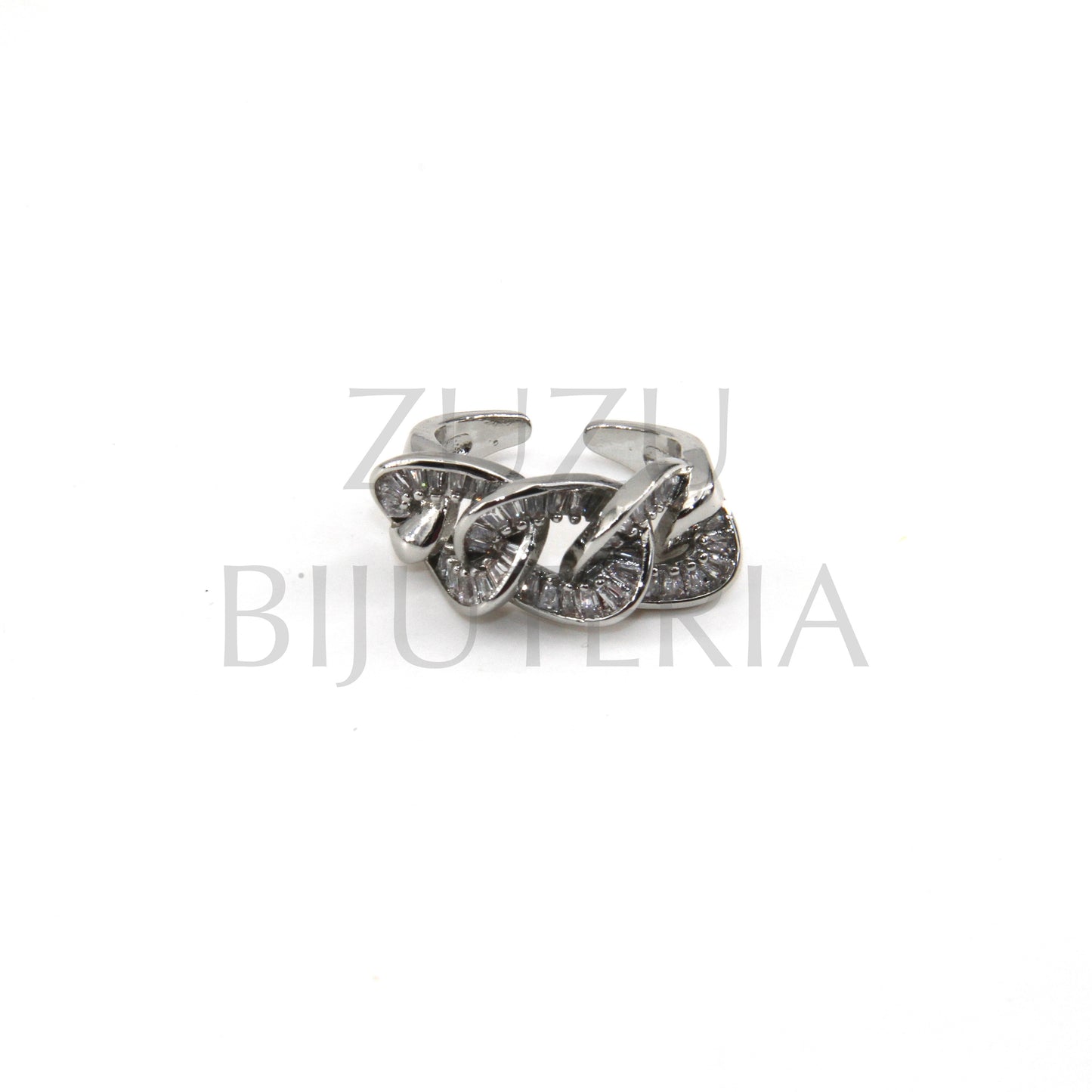 Ring with Zirconia (Adjustable) - Brass