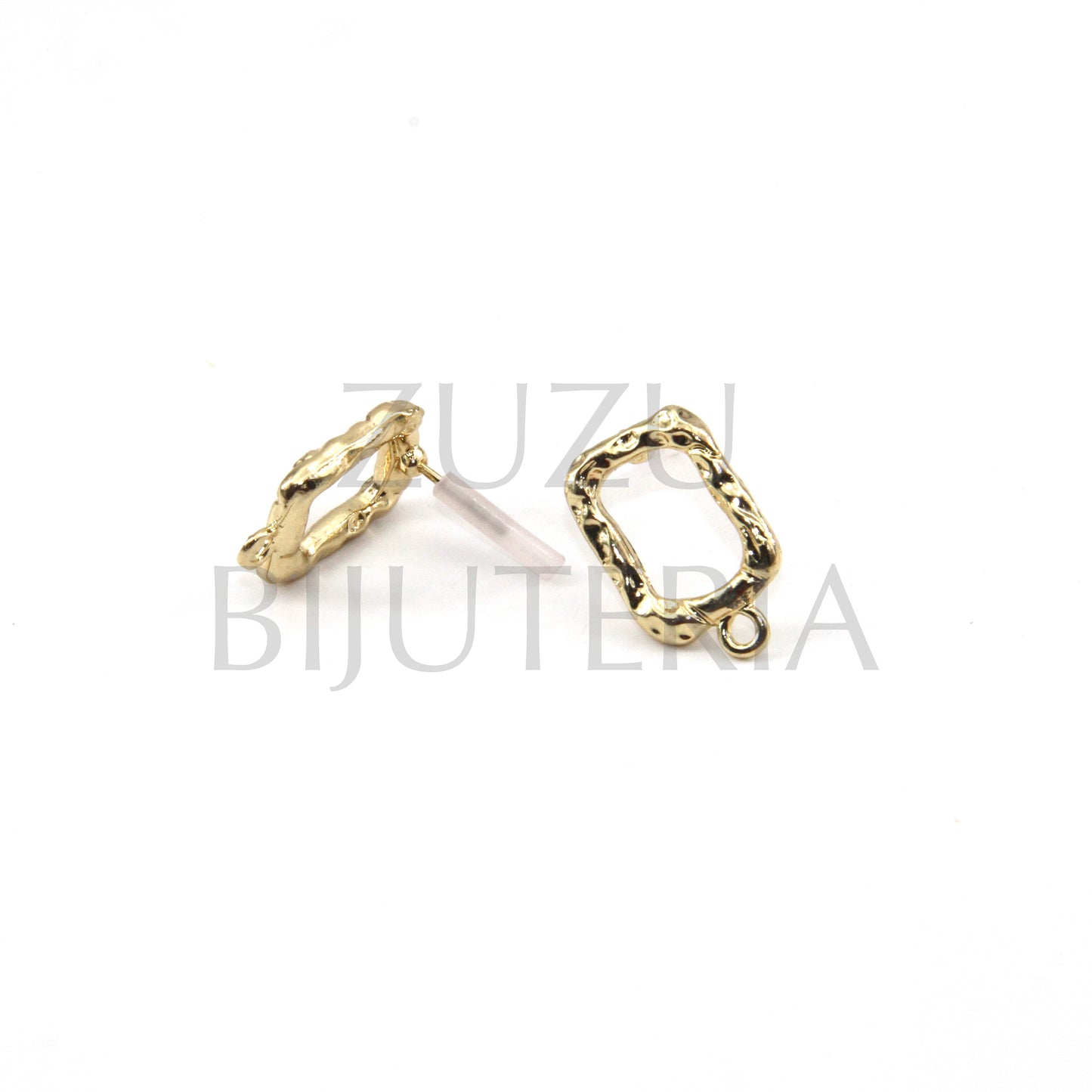 Base Brinco Dourado 22mm x 14mm - Cobre