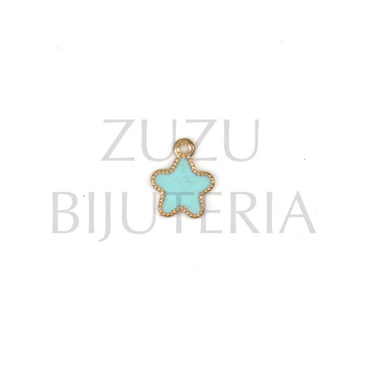 Pendente Estrela Azul 11mm - Cobre