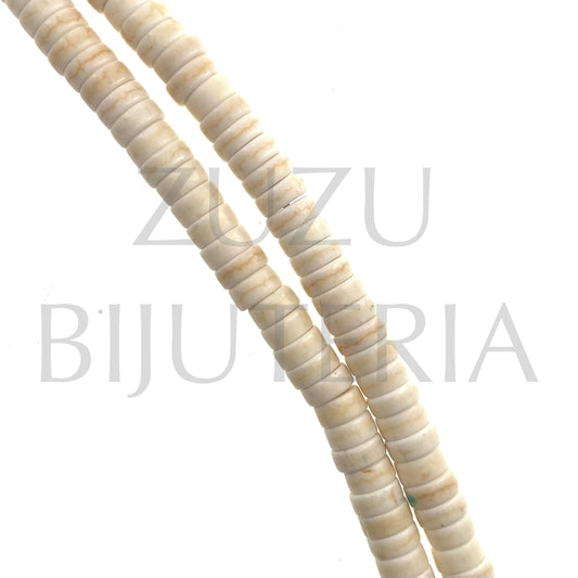 Fiada/Conta Disco Howlita Branco 5.5mm (Furo 1mm)