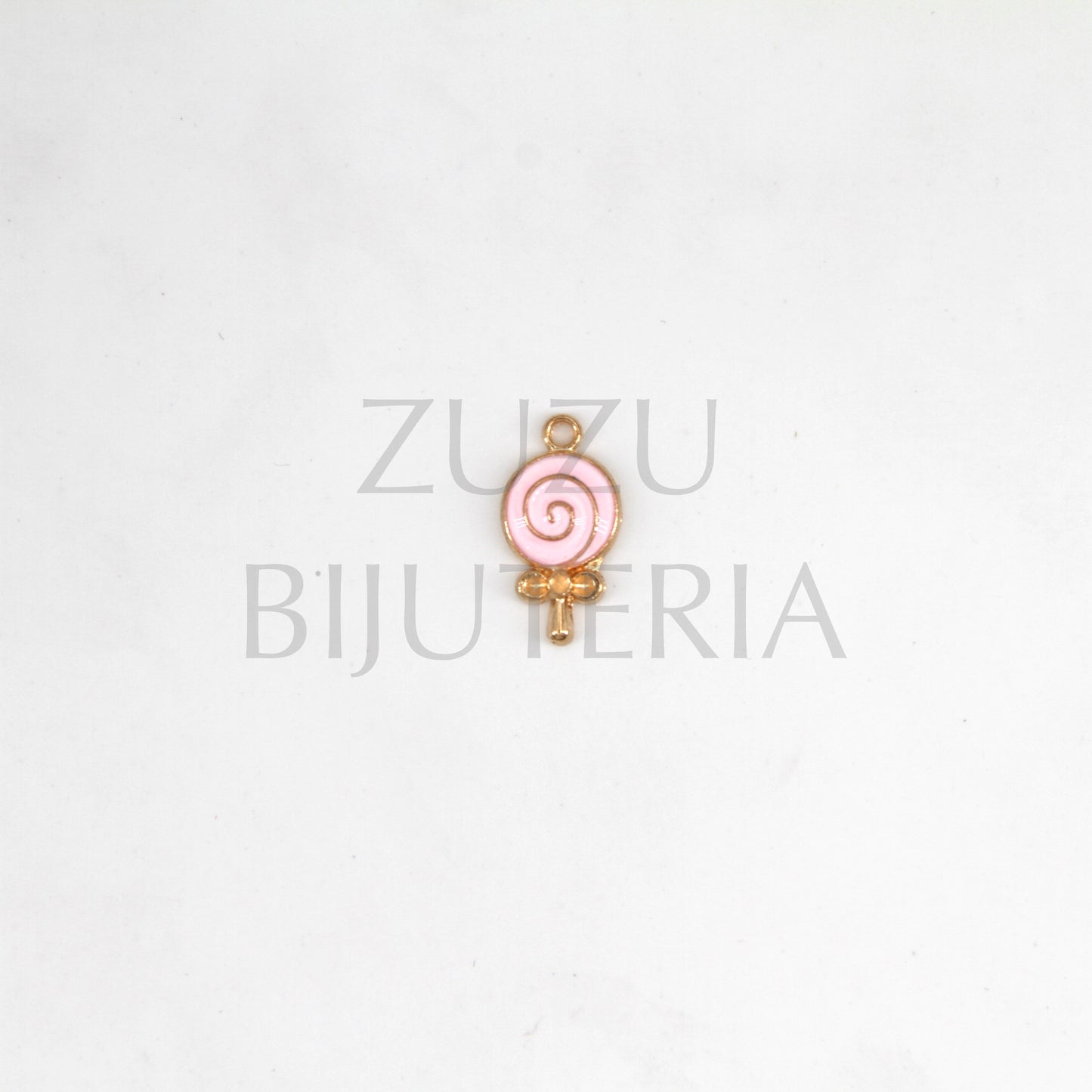 Pendant Candy Light Pink 18mm x 9mm - Copper