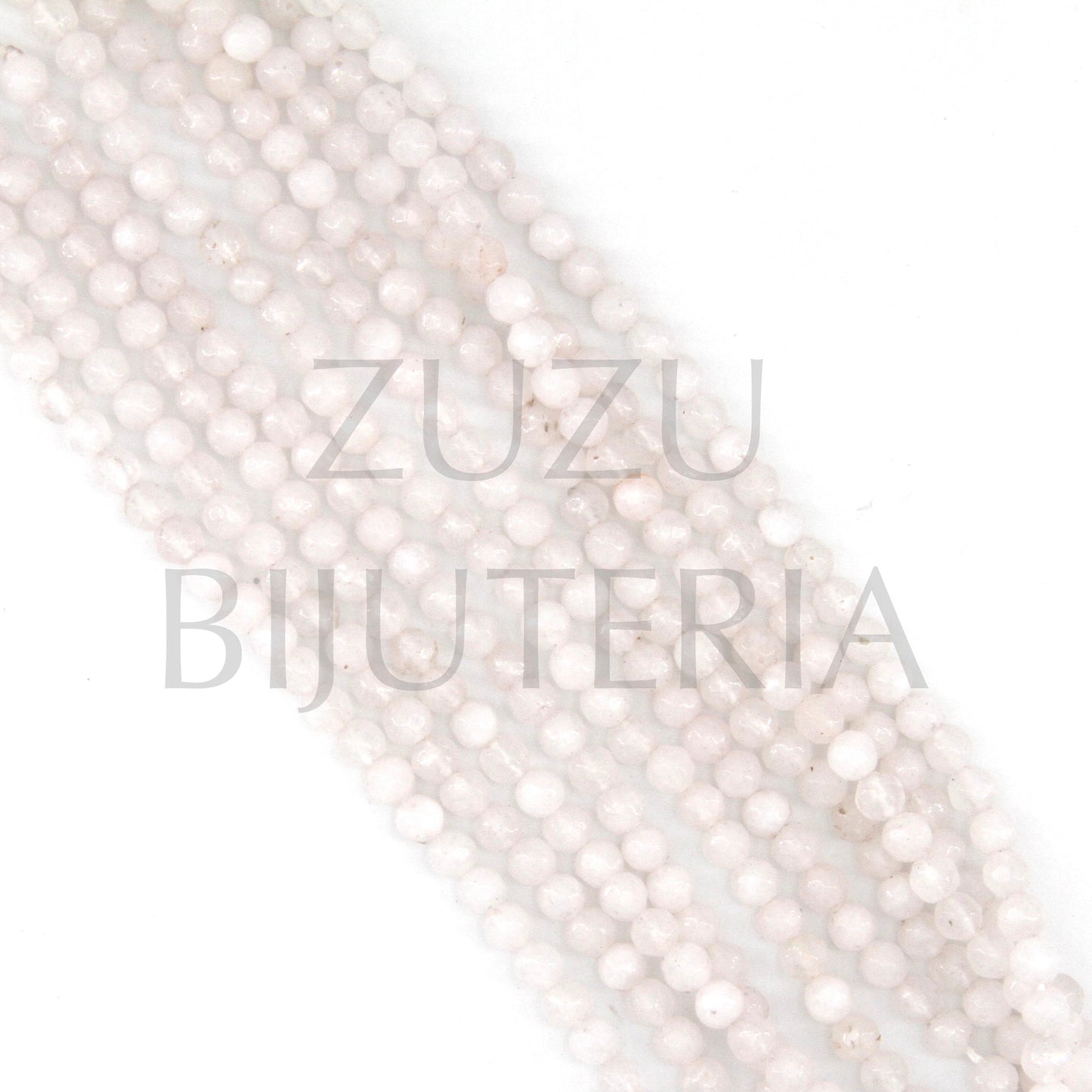 Stone Agata Light Pink 4mm (hole 0.5mm) - Length 36cm