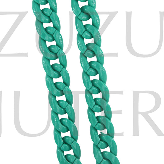 Acrylic Cord (1 METER) 22mm x 16mm - Turquoise Green