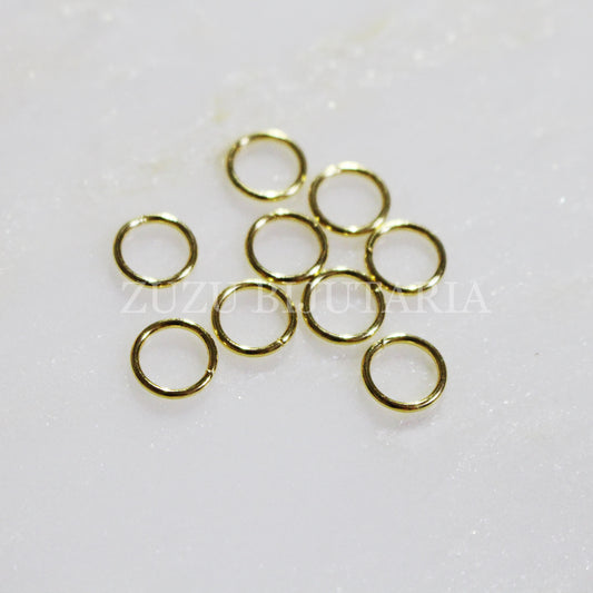 Golden Rings 8mm x 1mm (20 pieces) - Stainless Steel