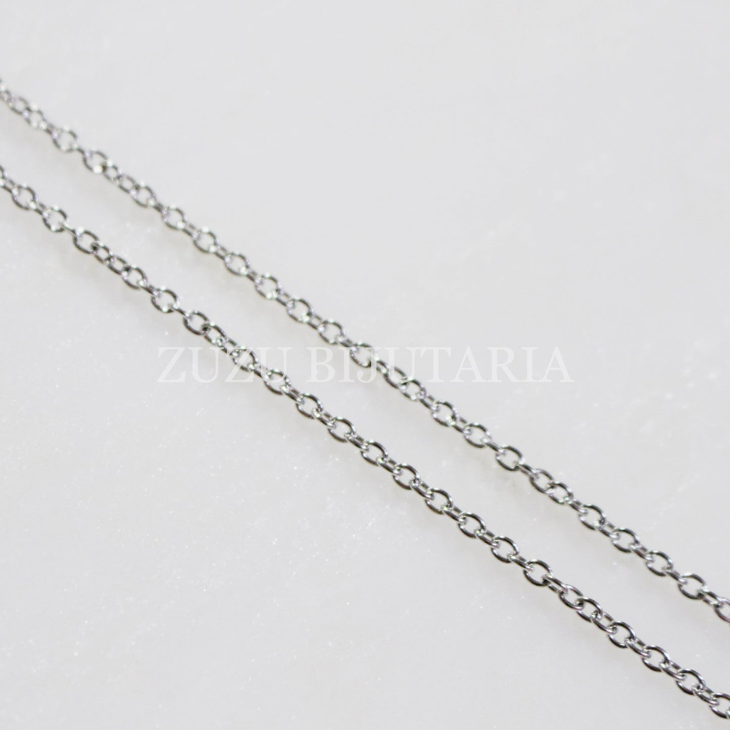 Chain/Necklace Oval Silver 1.5mm - Stainless Steel