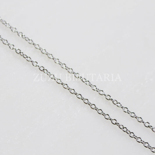 Chain/Necklace Silver Oval Link 2.5mm - Stainless Steel