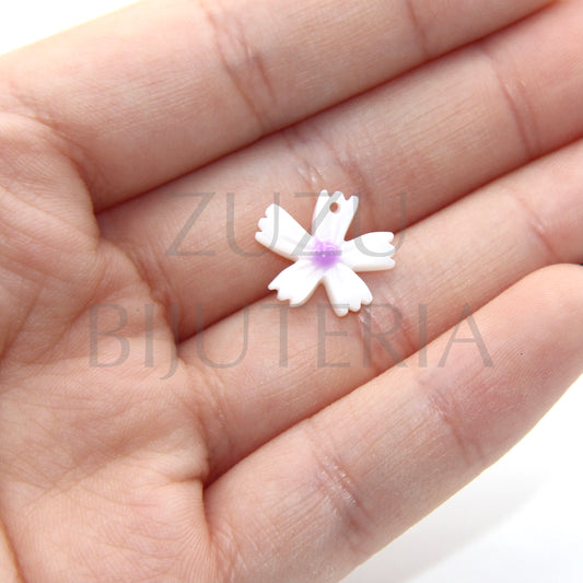 Mother of Pearl Flower Bead/Pendant 14mm
