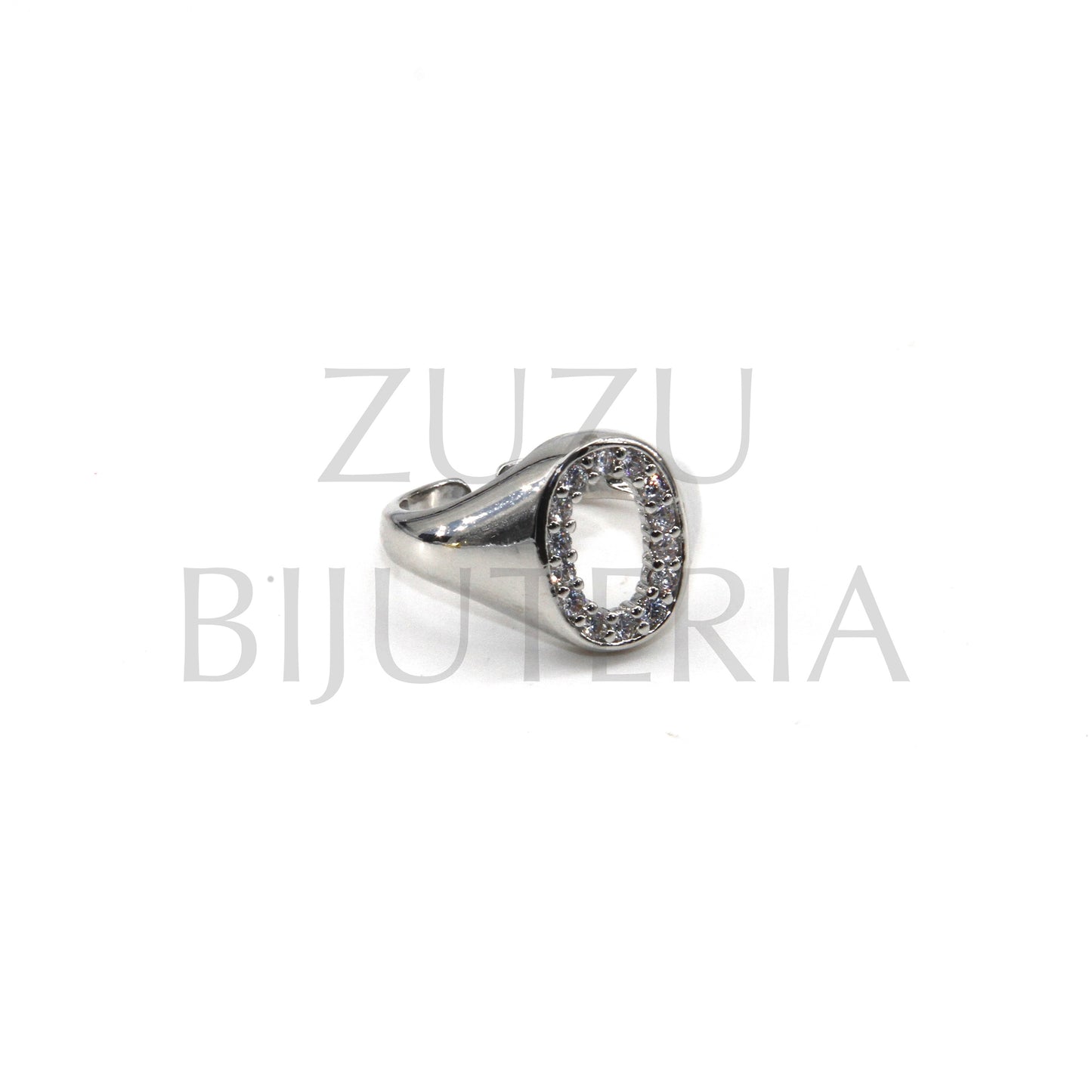 Silver Ring (Adjustable) - Brass