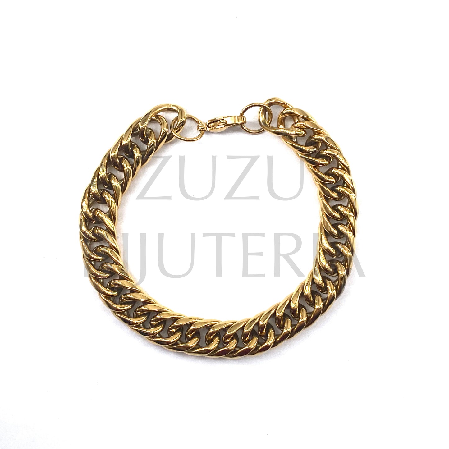 Pulseira Dourado Torcido 11mm (20cm) - Aço Inox