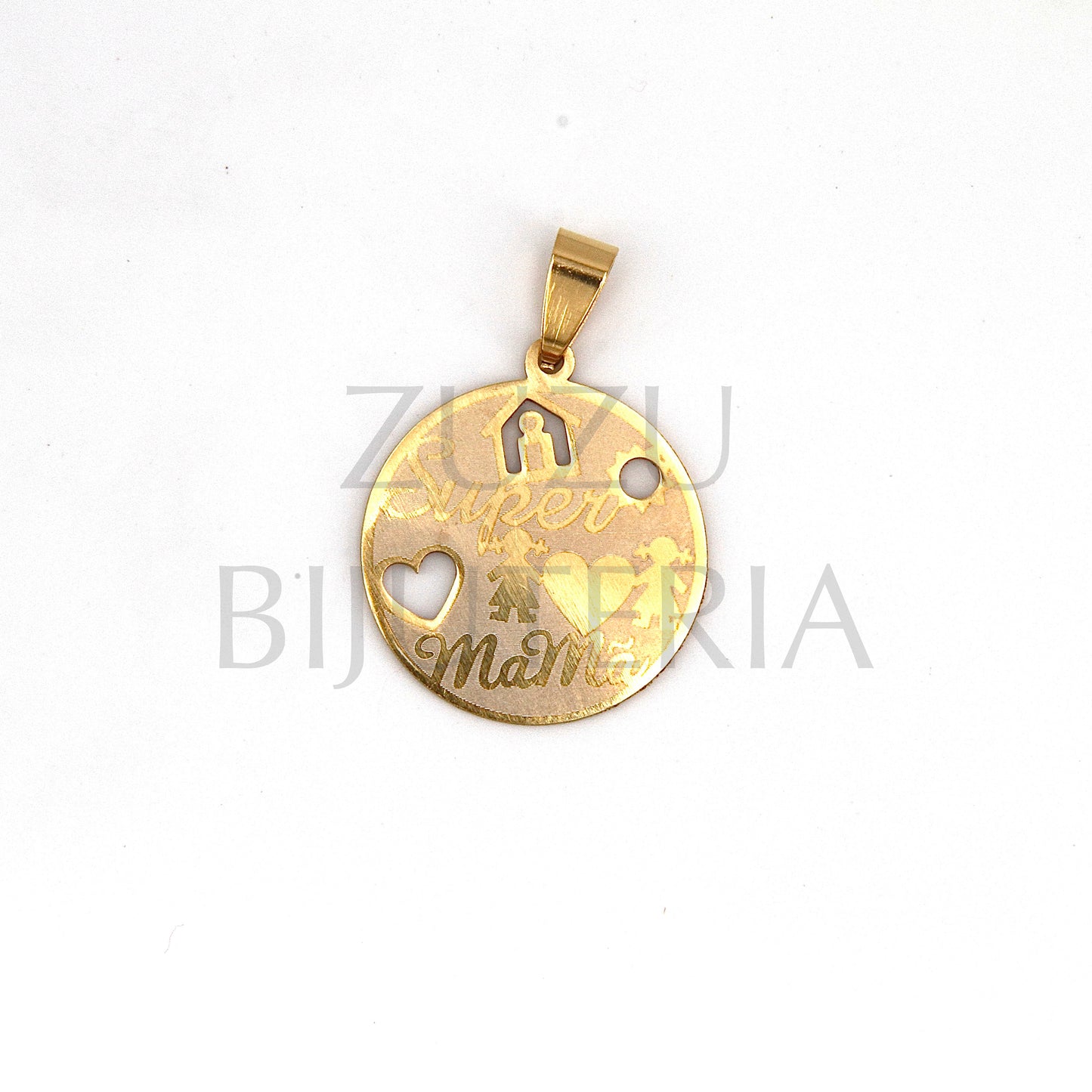 Pendente Mãe Dourado 24mm - Aço Inox