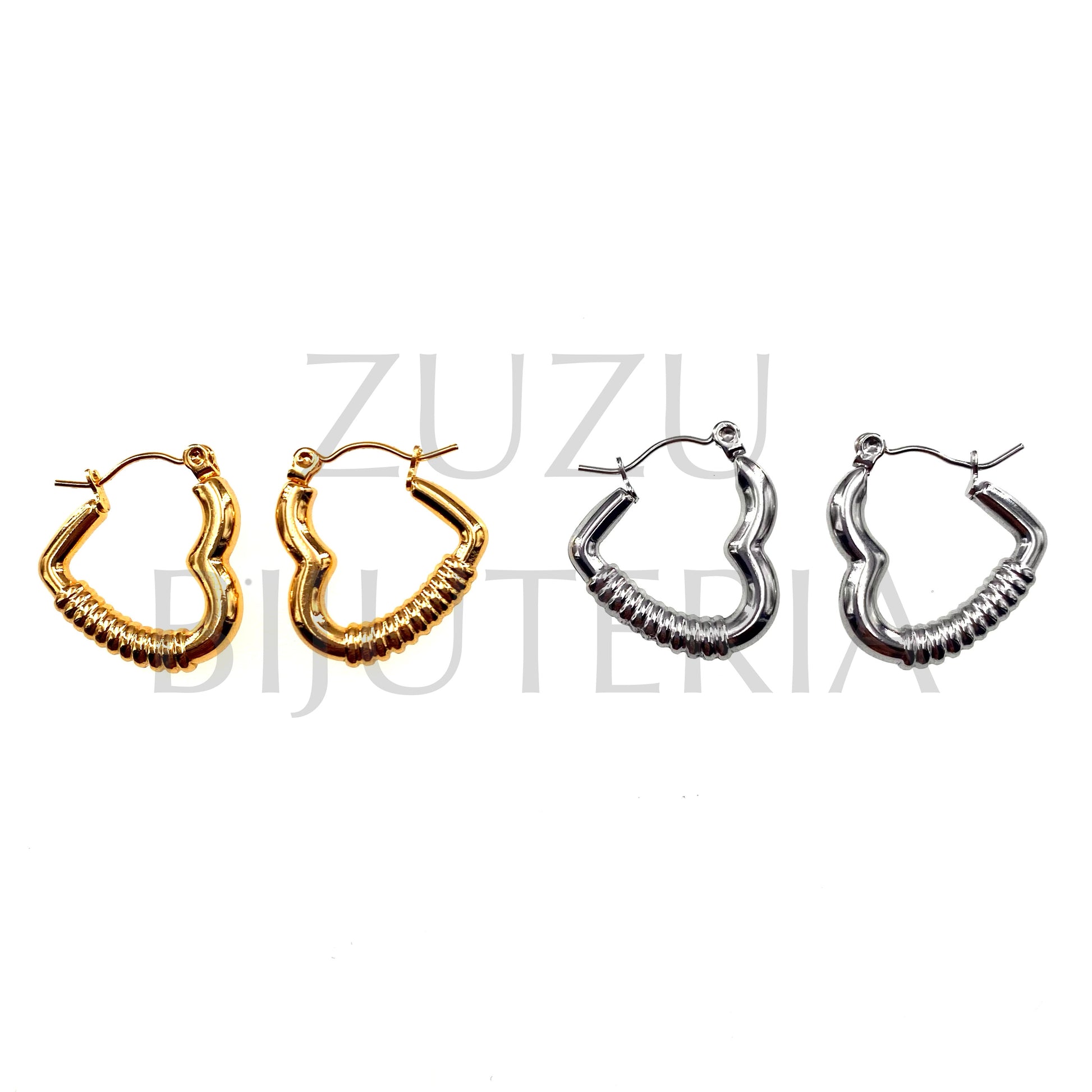 Heart Hoop Earring 20mm Stainless Steel ZUZU BIJUTERIA