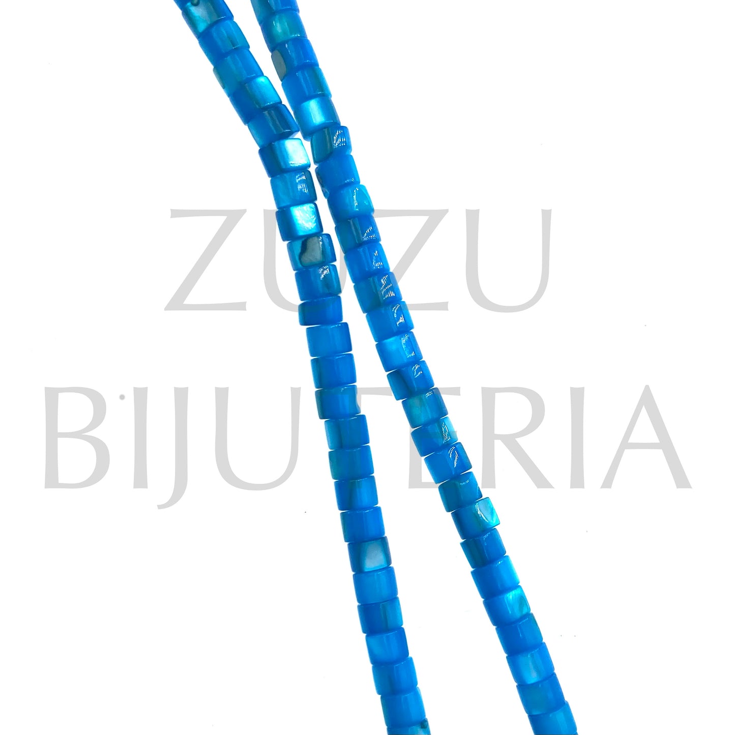 Fiada Madrepérola 4mm (39cm) - Azul