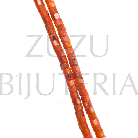 4mm mother-of-pearl strand (39cm) - Orange