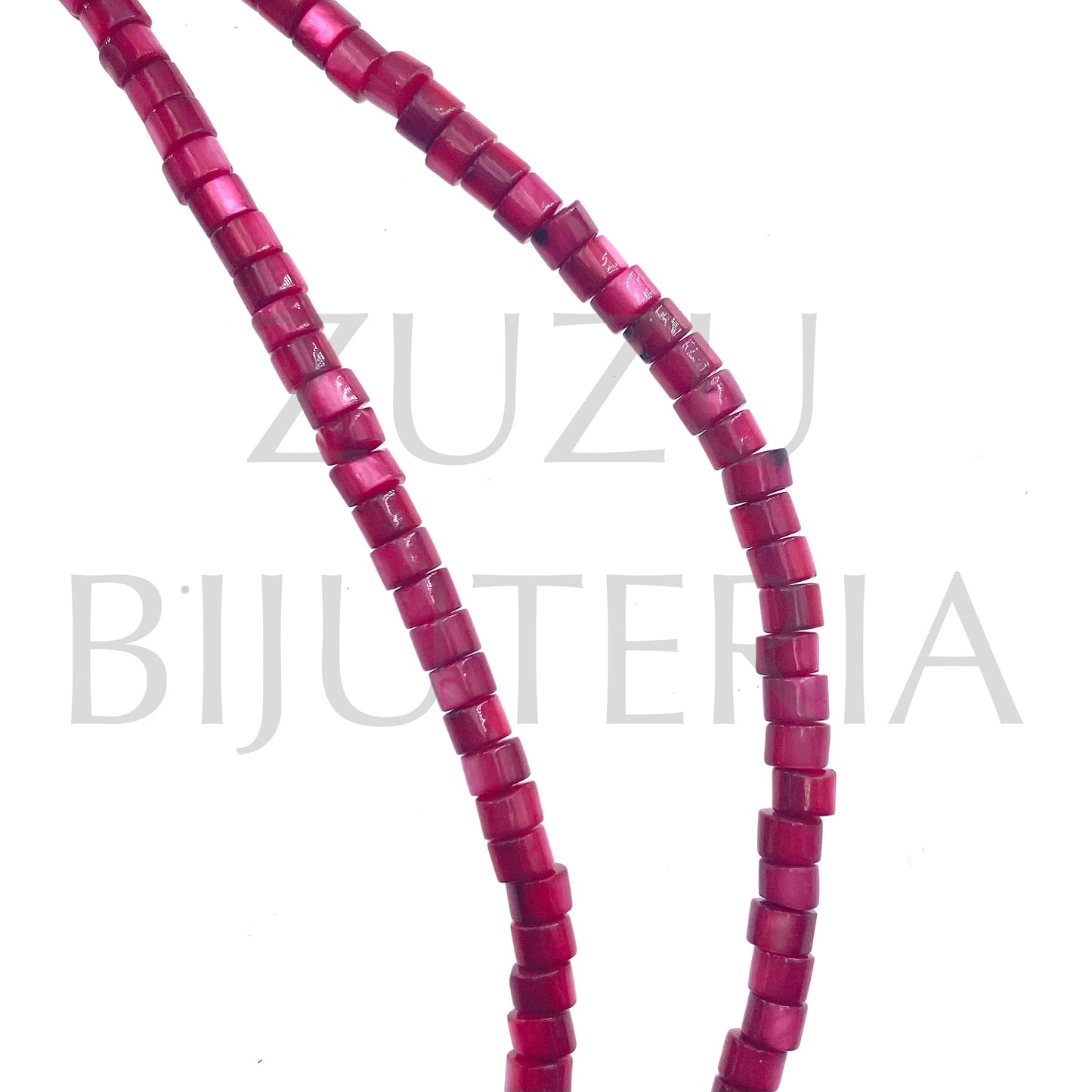 Fiada Madrepérola 4mm (39cm) - Rosa Escuro