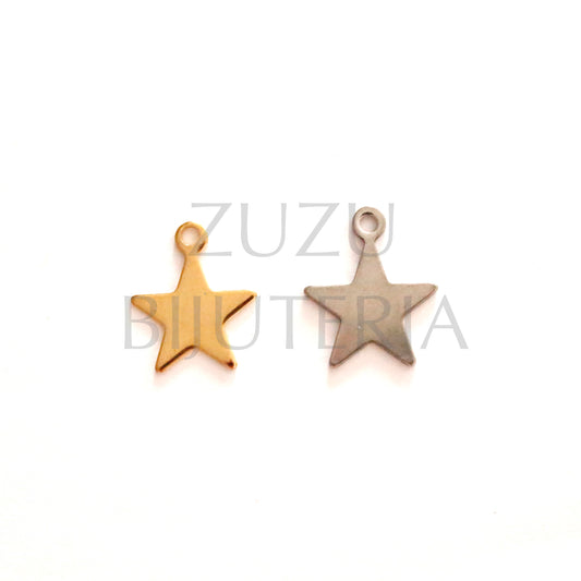 Pendente Estrela 18mm x 15mm - Aço Inox