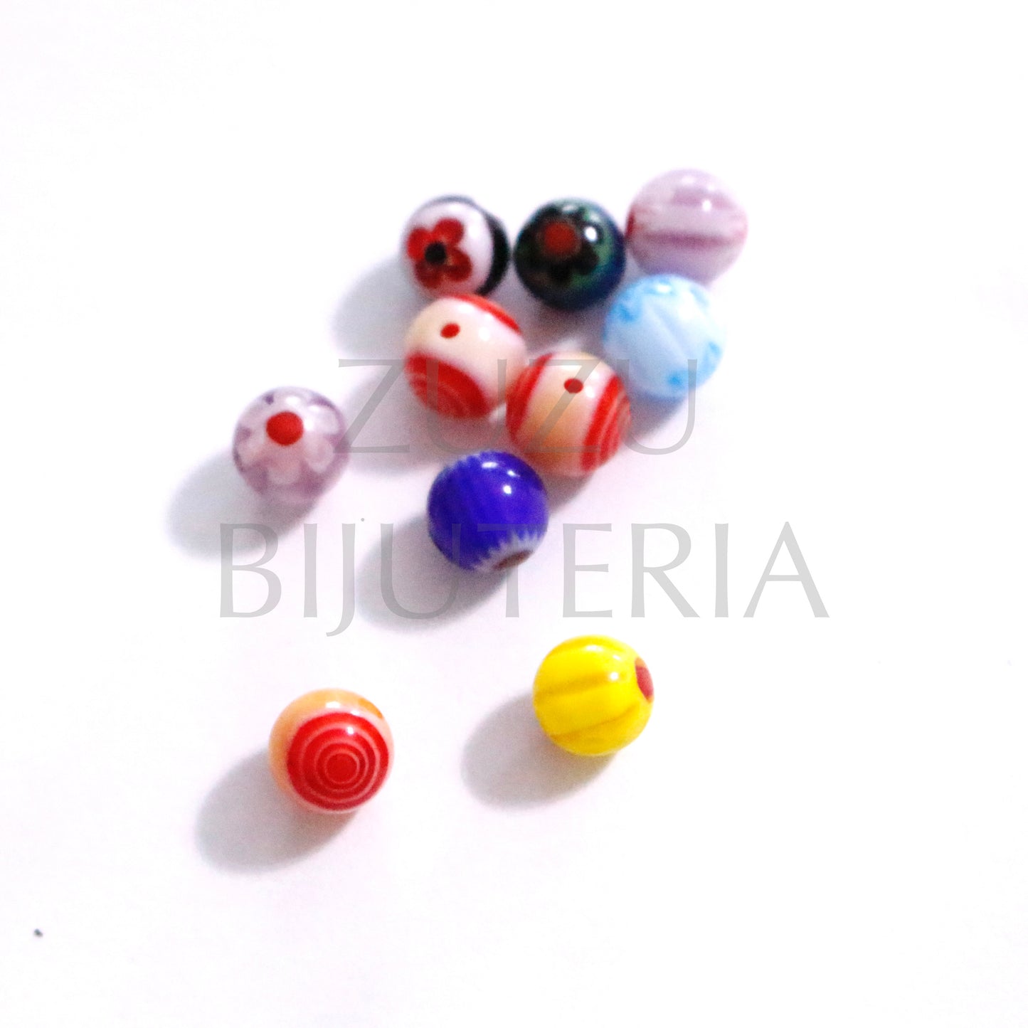 Assorted Bead 6mm (Hole 1mm)